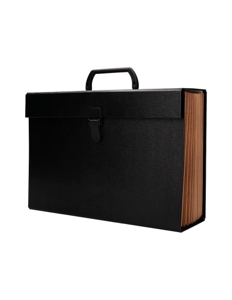 Maletin liderpapel con fuelle y asa carton...