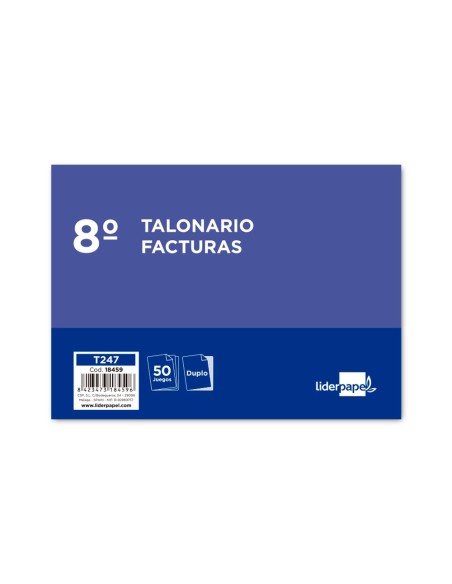 Talonario liderpapel facturas 8º original y...