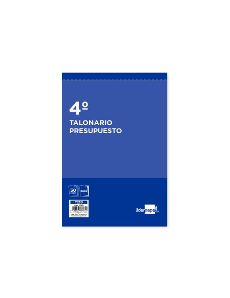 Talonario liderpapel presupuesto cuarto...