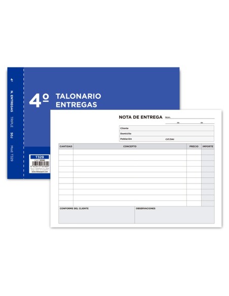 Talonario liderpapel entregas cuarto original y...