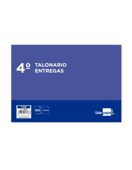 Talonario liderpapel entregas cuarto original...