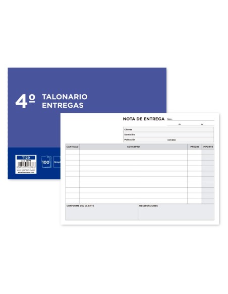 Talonario liderpapel entregas cuarto original...
