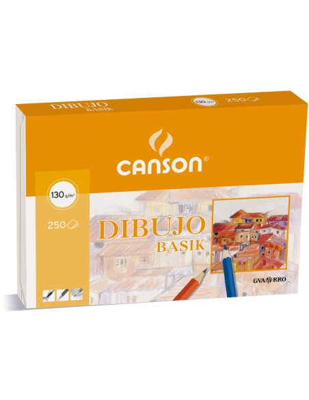 Papel dibujo basik 32.5x46 cm 130 gr con recuadro