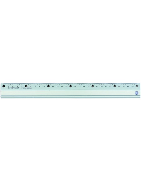 Regla q-connect metalica aluminio 30 cm
