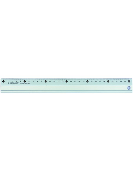 Regla q-connect metalica aluminio 30 cm