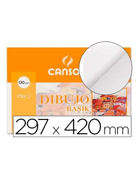 Papel dibujo basik 297x420 130 gr sin recuadro