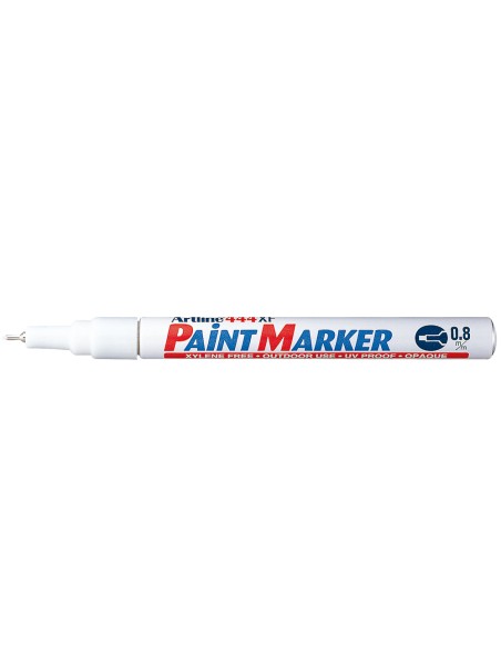 Rotulador artline marcador permanente ek-444 xf blanco punta redonda 0.8 mm metal caucho y plastico