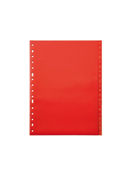 Separador liderpapel plastico alfabetico a-z cuarto