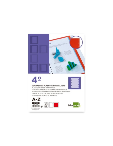 Separador liderpapel plastico alfabetico a-z...
