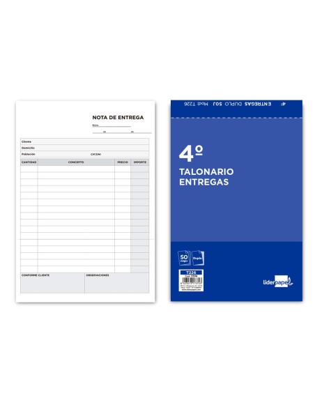 Talonario liderpapel entregas cuarto original y...