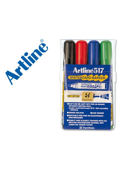 Rotulador artline pizarra ek-517/4 punta redonda 2 mm bolsa de 4 rotuladores