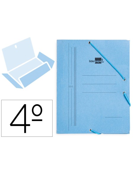 Carpeta liderpapel gomas cuarto 3 solapas...