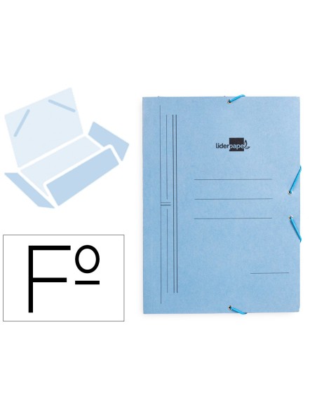 Carpeta liderpapel gomas folio 3 solapas carton...