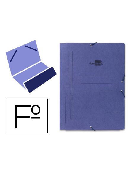 Carpeta liderpapel gomas folio bolsa carton...