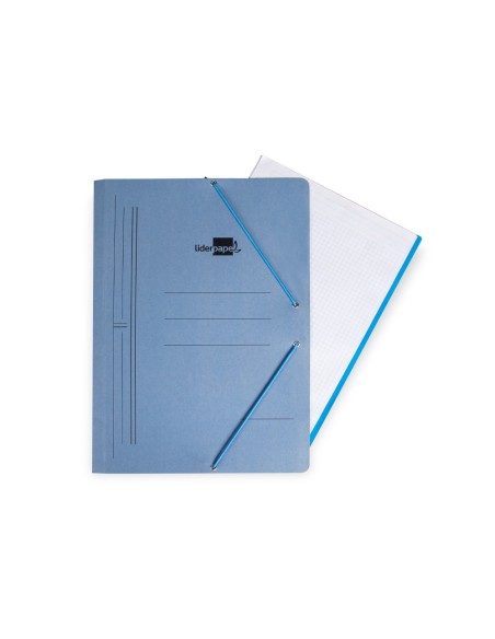 Carpeta liderpapel gomas folio sencilla carton...