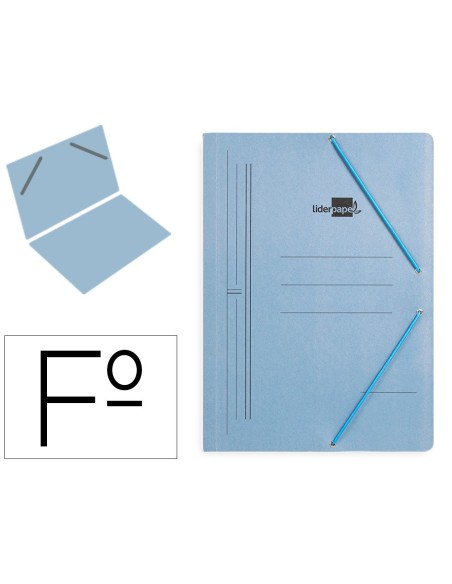 Carpeta liderpapel gomas folio sencilla carton...