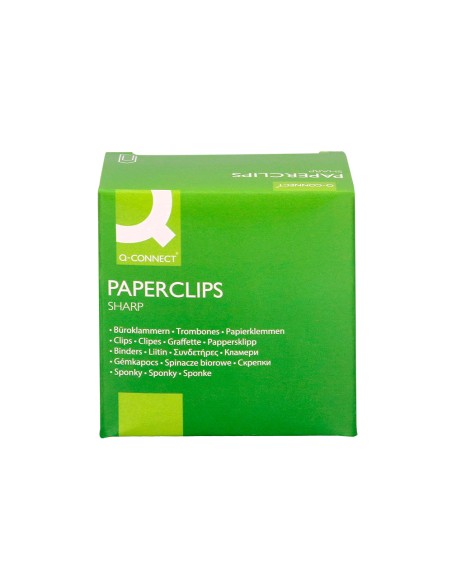 Clips niquelados q-connect nº4 50 mm caja de 100 unidades