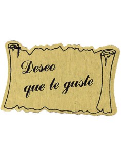 Etiqueta dorada deseo que... 2