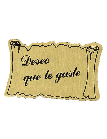 Etiqueta dorada deseo que te guste rollo de 450 unidades