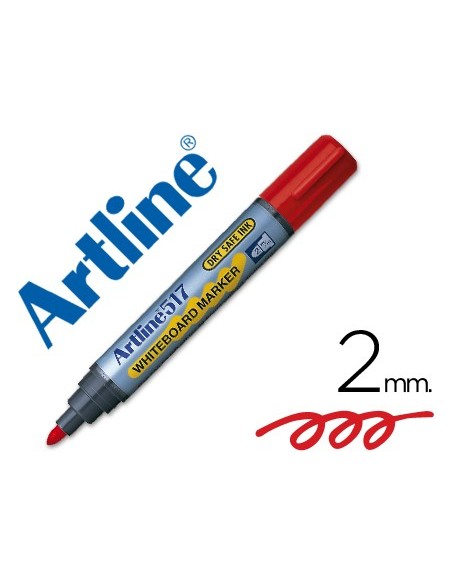 Rotulador artline pizarra ek-517 rojo punta...