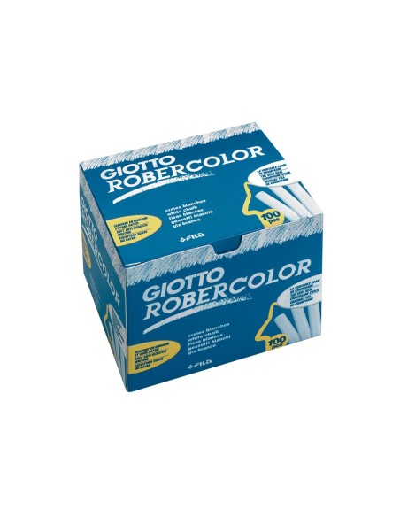 Tiza blanca antipolvo robercolor caja de 100...