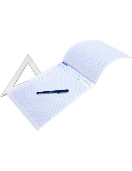 Bloc examenes liderpapel cuadro 2mm folio 40 hojas 60g/m2