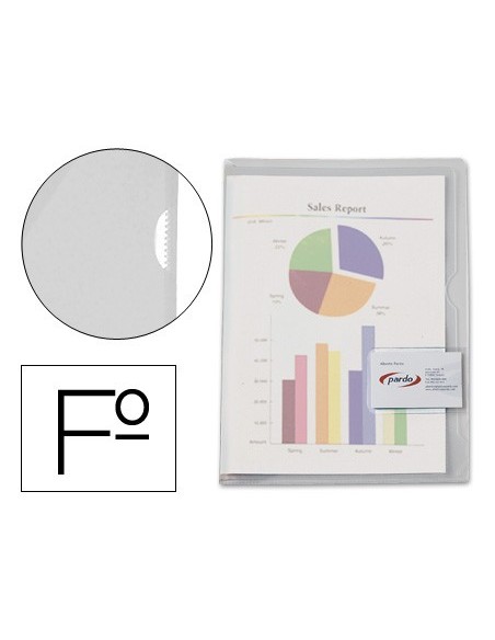 Carpeta dossier uñero plastico pardo folio...