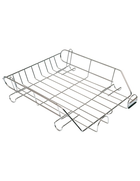 Bandeja sobremesa metalica q-connect cromada...