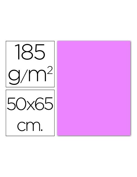 Cartulina guarro lila 50x65 cm 185 gr
