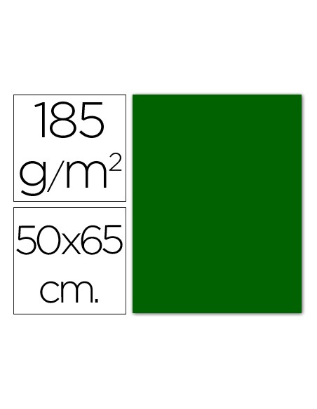 Cartulina guarro verde billar 50x65 cm 185 gr