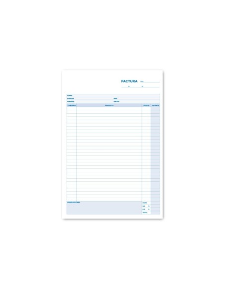 Talonario liderpapel facturas folio original y...