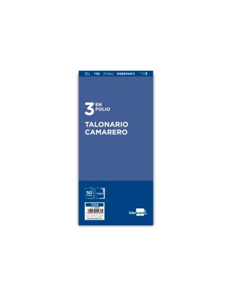 Talonario liderpapel camarero 3/fº original y 2...