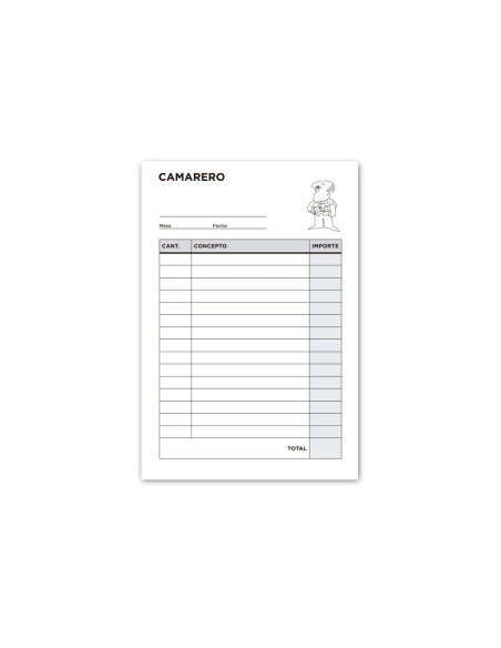 Talonario liderpapel camarero 8º original y 2...