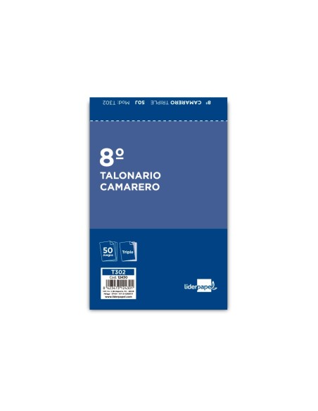 Talonario liderpapel camarero 8º original y 2...