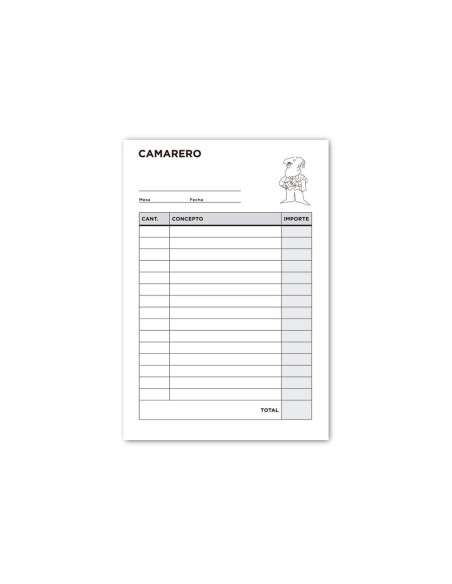 Talonario liderpapel camarero 8º original y...