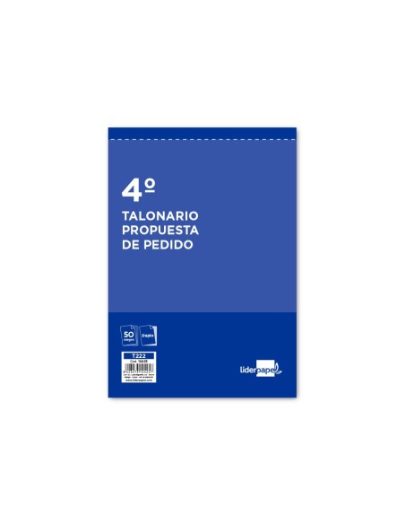 Talonario liderpapel pedidos cuarto original y...