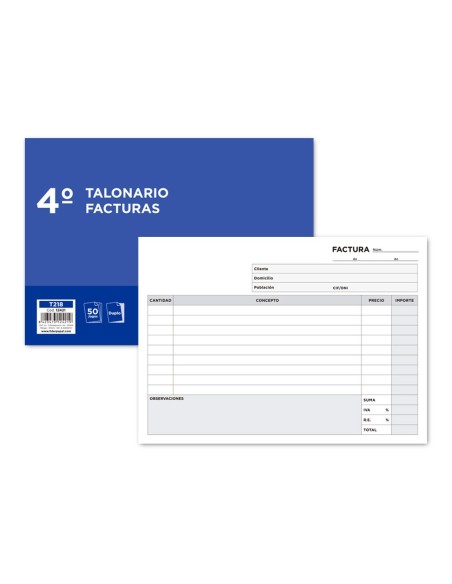 Talonario liderpapel facturas cuarto original y...