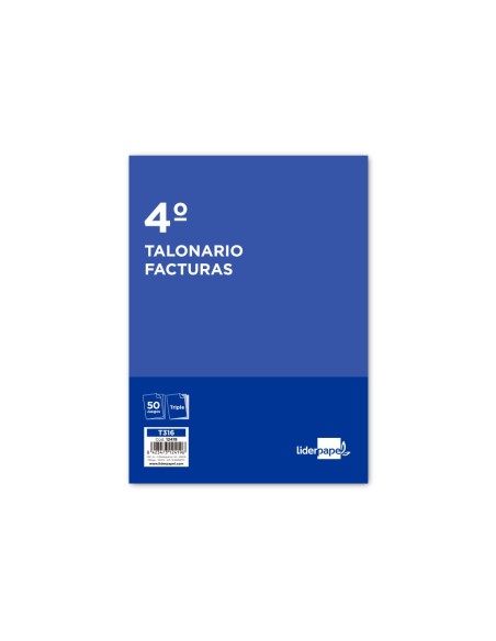 Talonario liderpapel facturas cuarto original y...