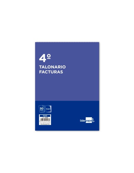 Talonario liderpapel facturas cuarto original y...