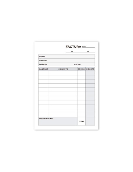 Talonario liderpapel facturas 8º original y 2...