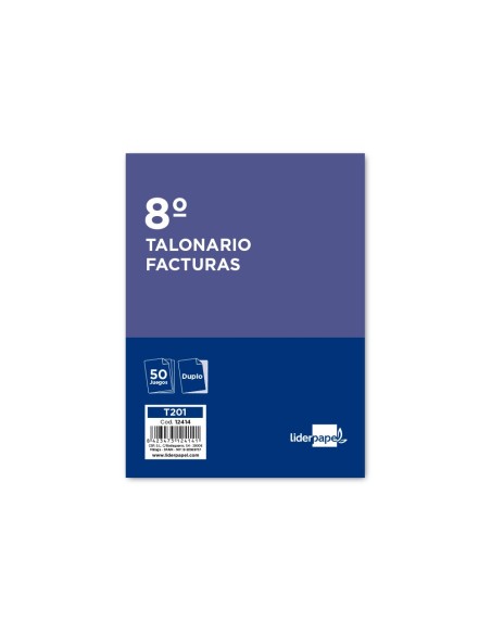 Talonario liderpapel facturas 8º original y...