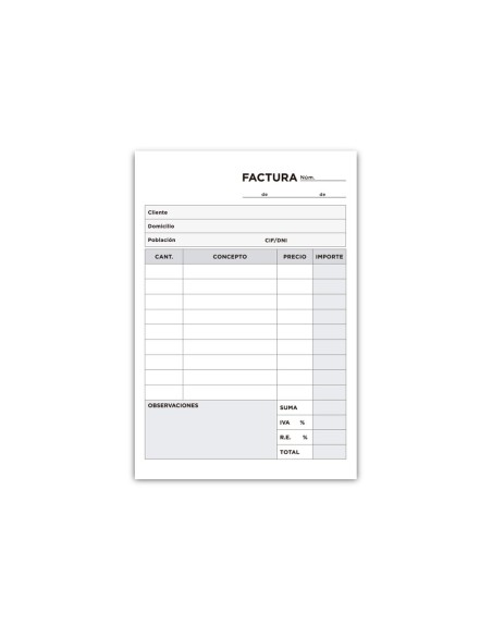 Talonario liderpapel facturas 8º original y...