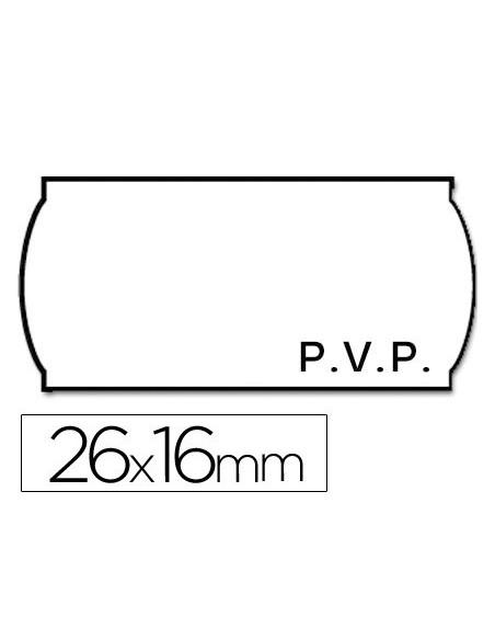 Etiquetas meto onduladas 26x16 mm pvp blanca...