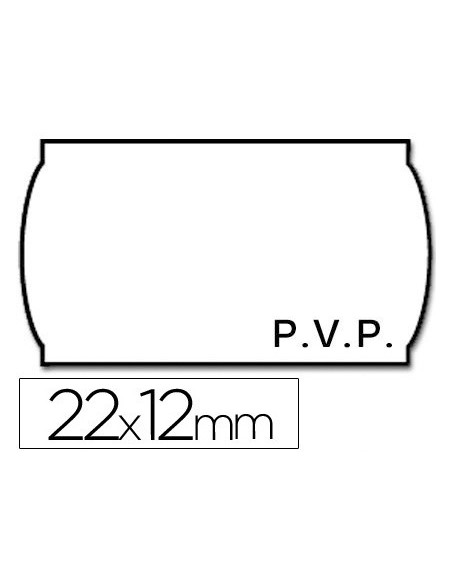 Etiquetas meto onduladas 22x12 mm pvp blanca...