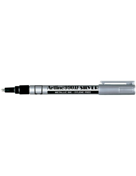Rotulador artline marcador permanente tinta metalica ek-990 plata punta redonda 1.2 mm