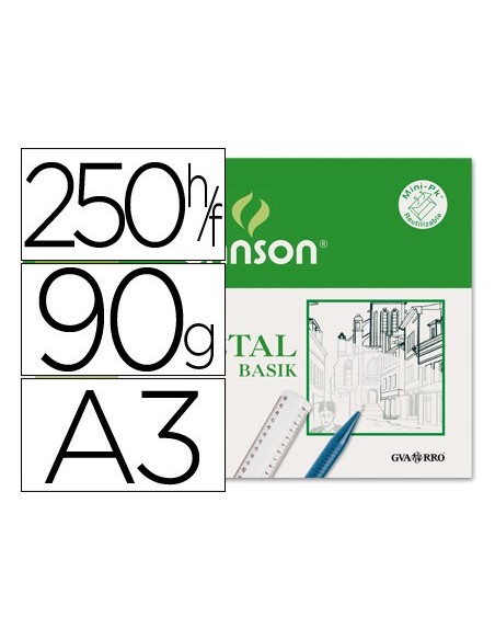 Papel vegetal guarro din a3 90-95 gr hoja