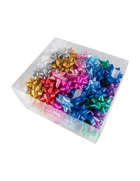 Lazos fantasia liderpapel 15 mm caja de 100 unidades colores surtidos