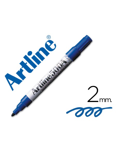 Rotulador artline pizarra ek-500 azul punta redonda 2 mm recargable