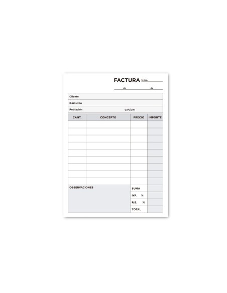 Talonario liderpapel facturas 8º original t100...