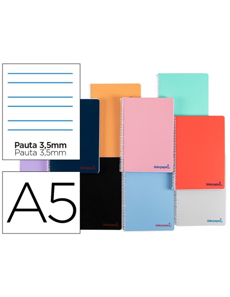 Cuaderno espiral liderpapel a5 wonder tapa...